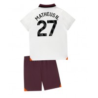 Billiga Manchester City Matheus Nunes #27 Barnkläder Borta fotbollskläder till baby 2023-24 Kortärmad (+ Korta byxor)